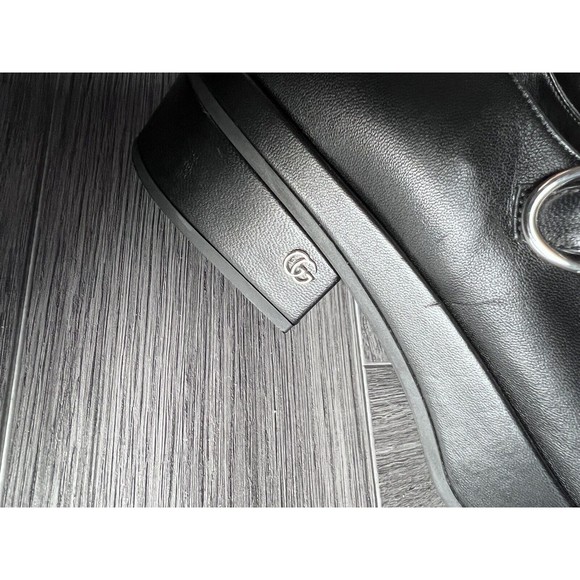 COPY - GUCCI  WOMEN’S BLACK LEATHER PLATFORM MARYJANE SHOE  41 - Picture 7 of 13